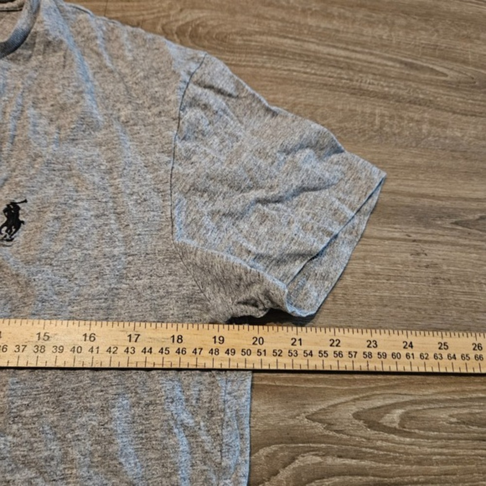 Polo Ralph Lauren T Shirt Mens Medium Gray Pony Logo Casual Cotton Tee - Picture 6 of 8